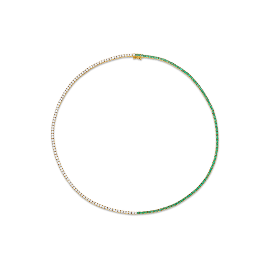 Anita Ko Hepburn Diamond and Emerald Necklace