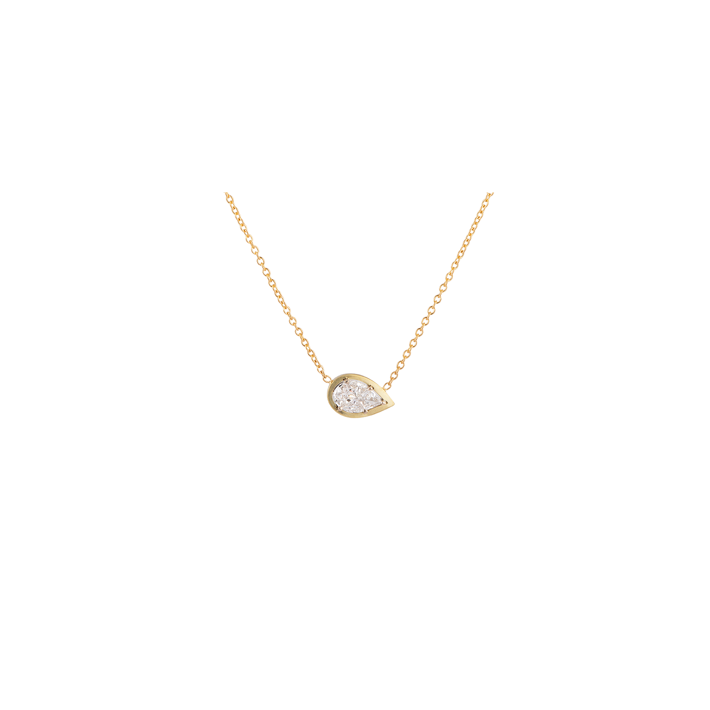 Sylva & Cie Mosaic Pear Diamond Necklace