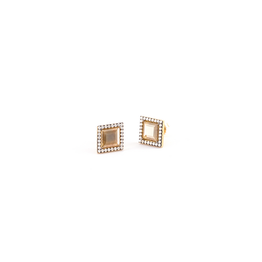 Sylva & Cie Rough Cut Diamond Earrings