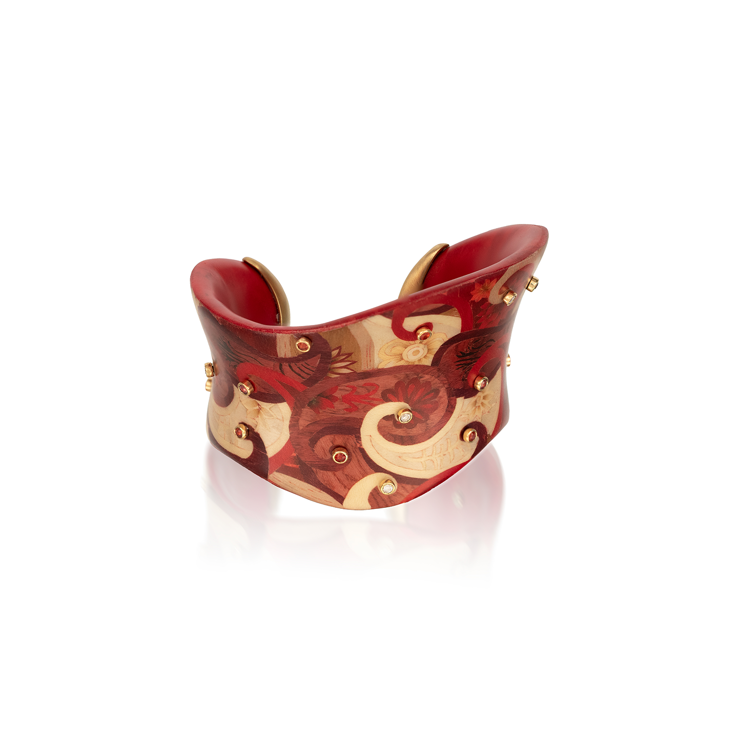 Silvia Furmanovich Marquetry Kashmir Asymmetric Cuff