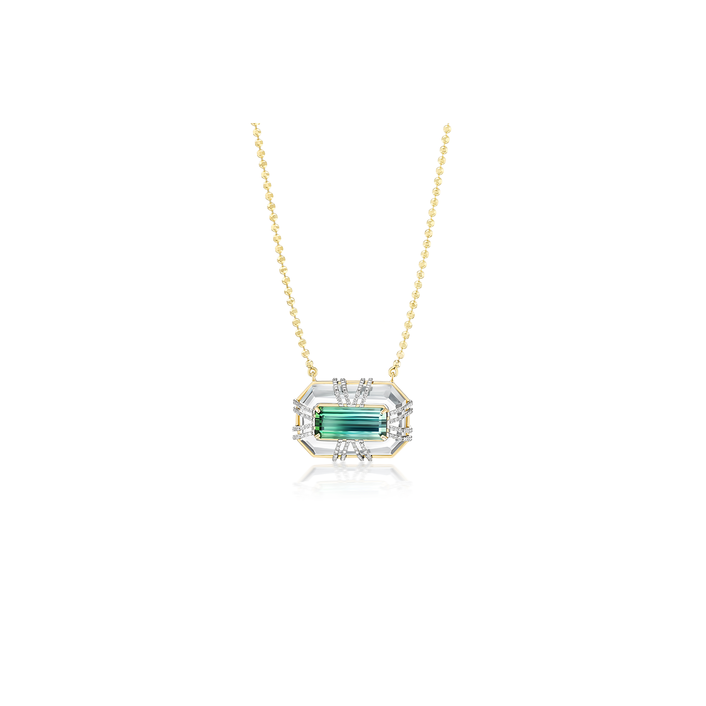 Harwell Godfrey One-of-a-Kind Tie Dye Bi-Color Tourmaline 'Bianca' Necklace