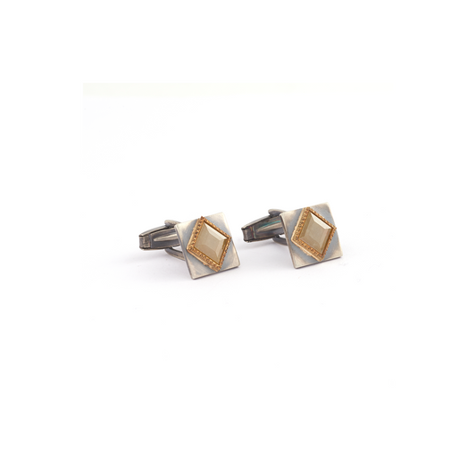 Sylva & Cie Rough Cut Diamond Cufflinks