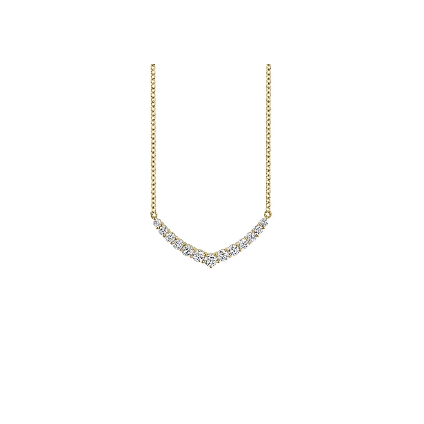 Anita Ko Diamond Curved V Pendant