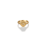 Caroline Ellen Signet Ring with Star Set Cognac Diamond