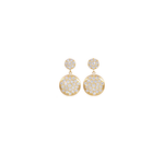Caroline Ellen Double Pave Lentil Disk Earrings