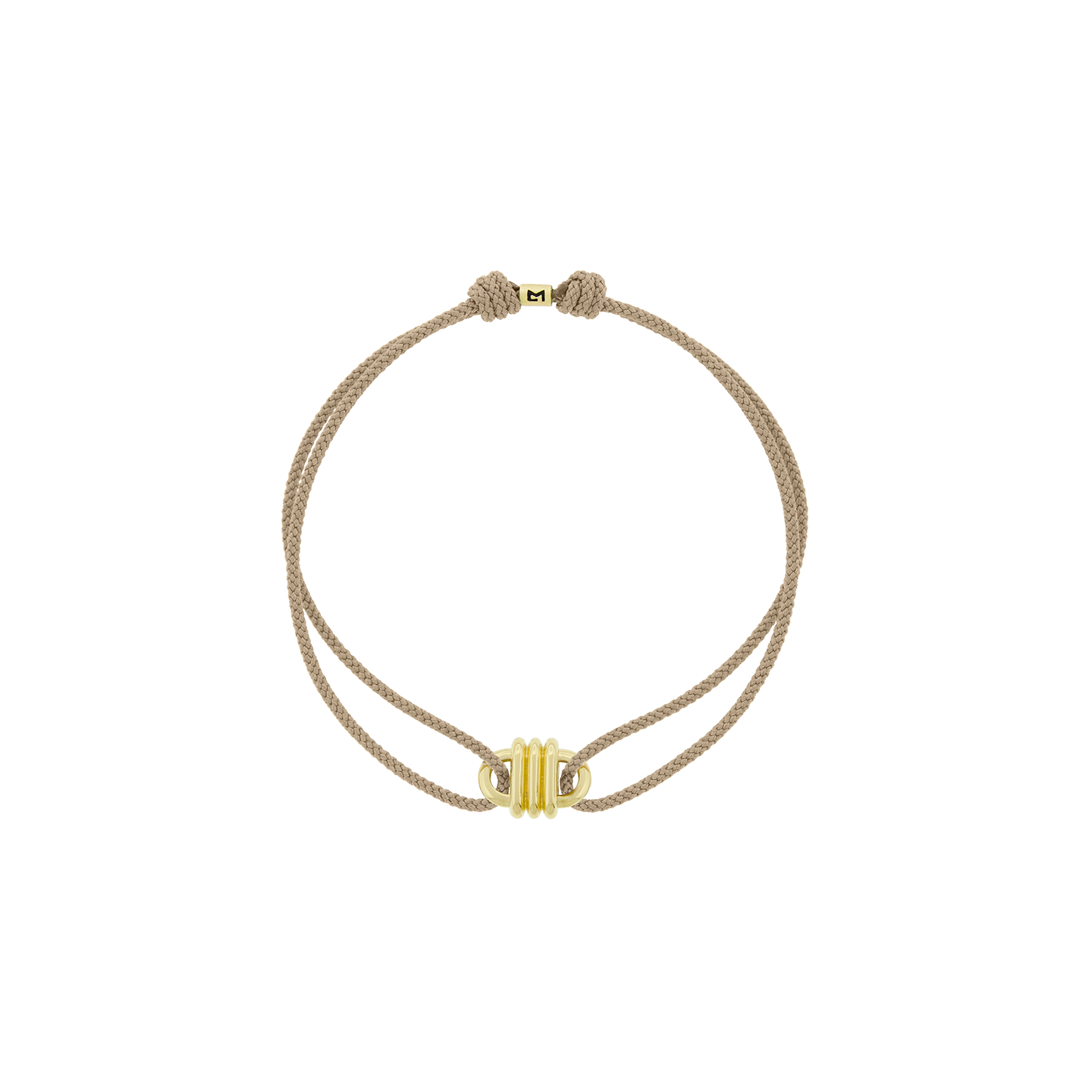 Luis Morais Gold Padlock Cord Bracelet