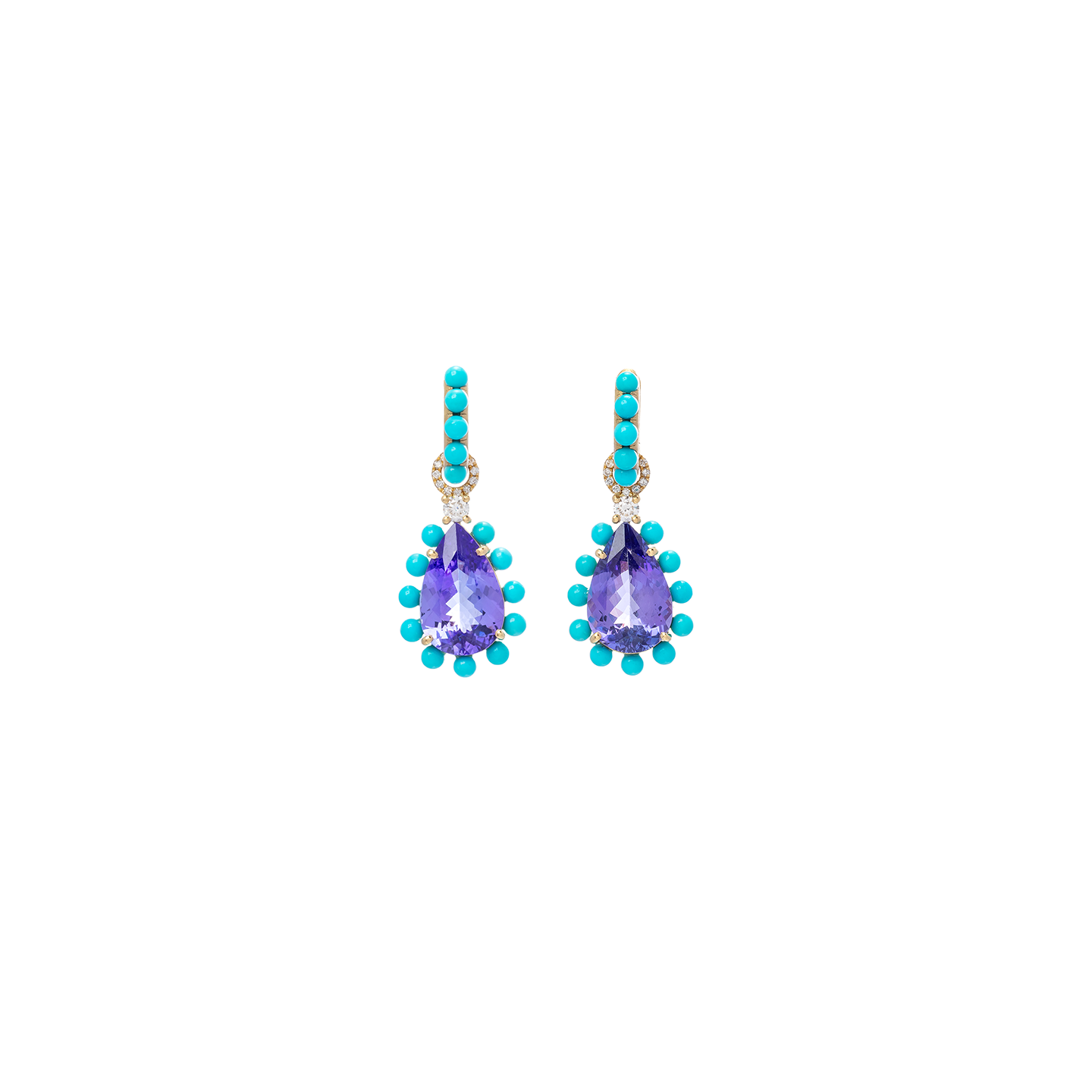Irene Neuwirth 'Gemmy Gem' One-of-a-kind Studded Gem Drop Earrings
