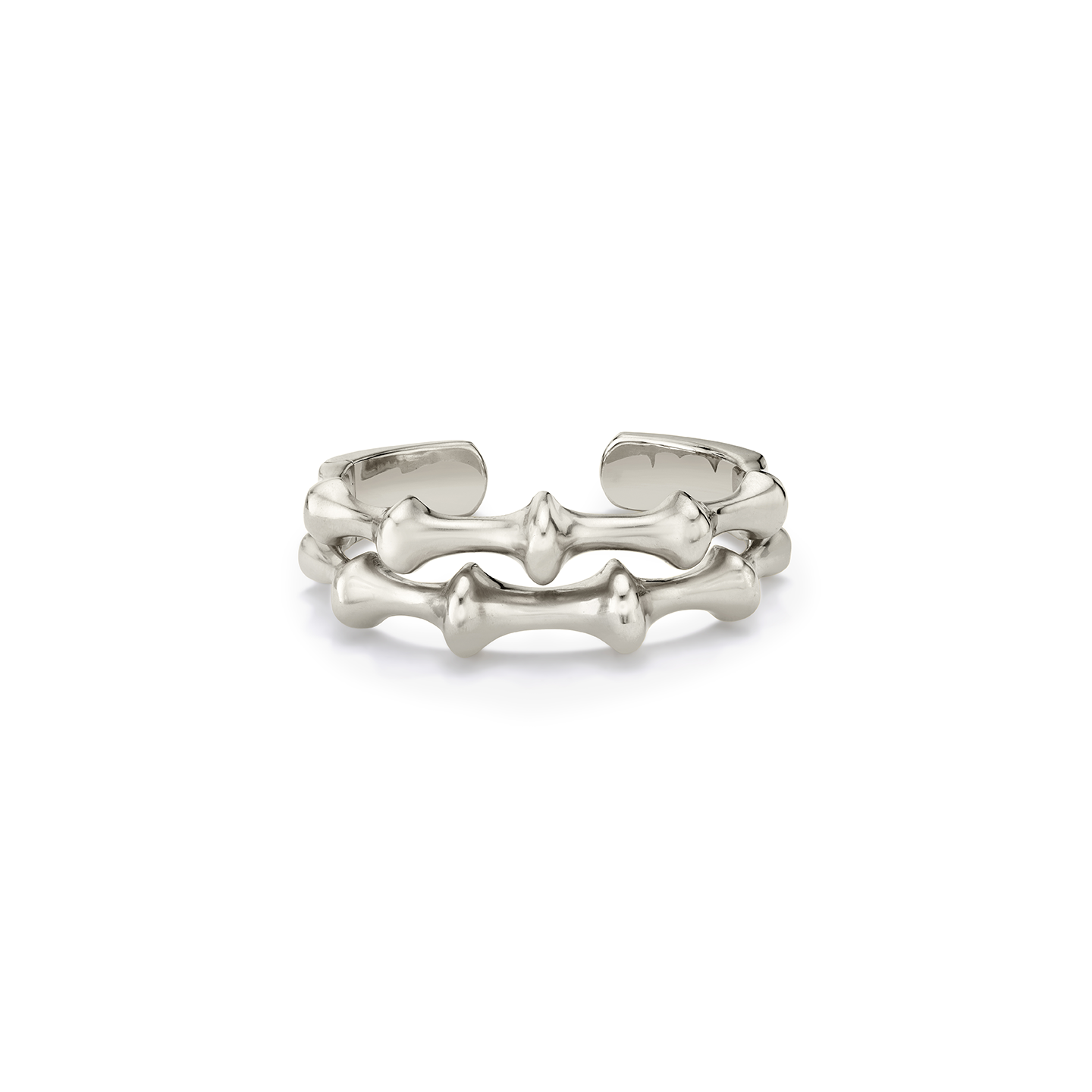 VRAM Chrona II Hinged White Gold Cuff