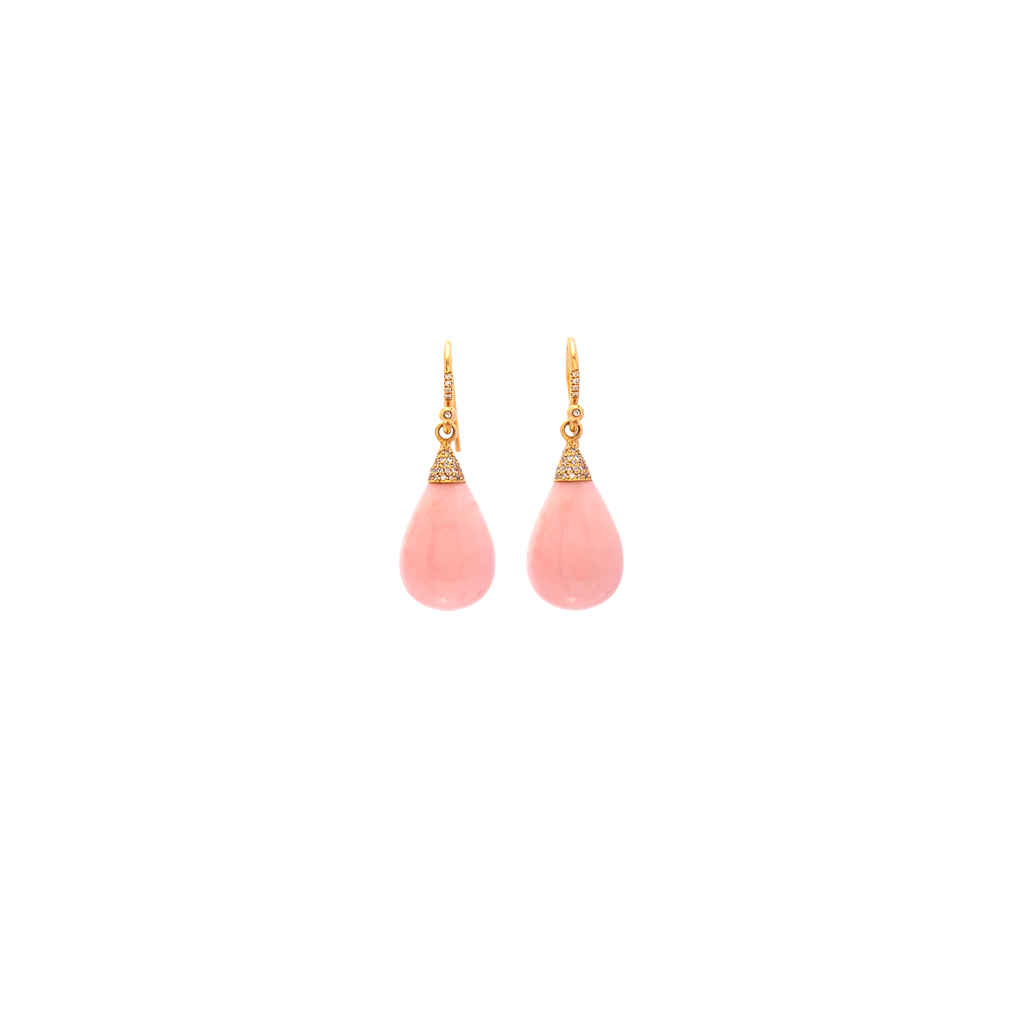 Irene Neuwirth One-of-Kind Pink Opal and Diamond Earrings