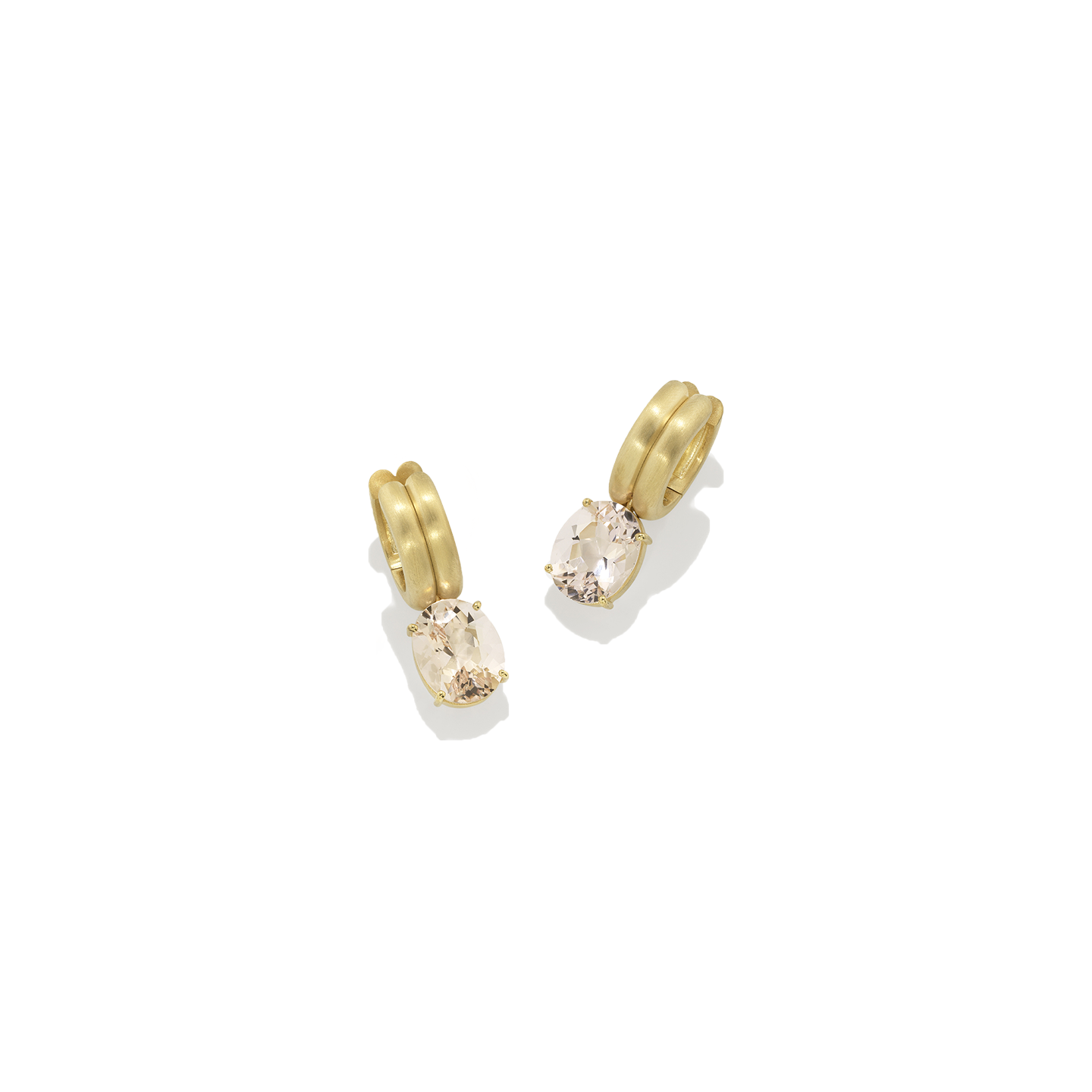 Irene Neuwirth One-of-a-Kind 'Heroic' Morganite Hoops
