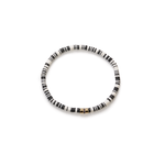 Luis Morais Blue Sapphire Long Roll Bead on Vinyl Beaded Bracelet