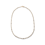 Caroline Ellen Oval Cognac Diamond Bead Wrap Necklace