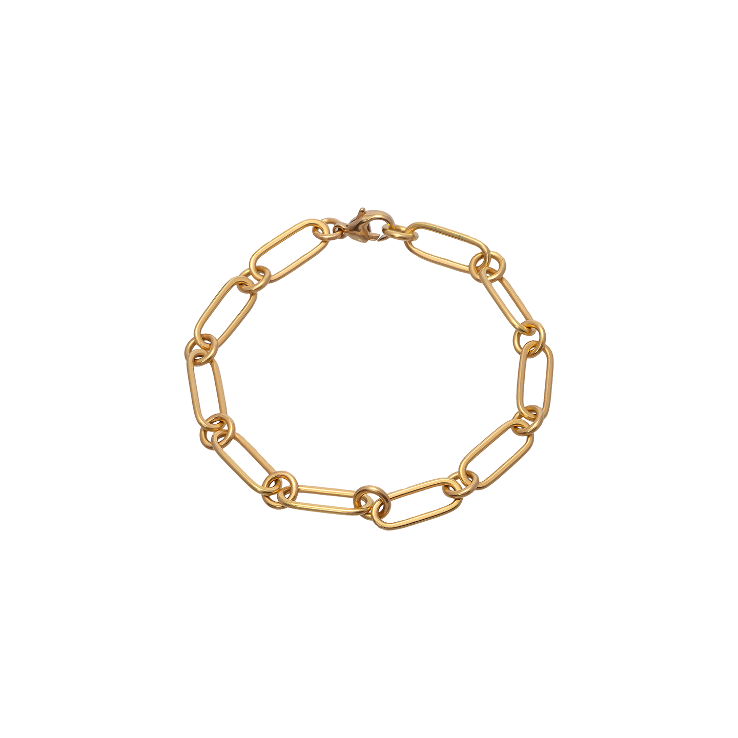 Caroline Ellen Flattened Heavyweight Paperclip Bracelet