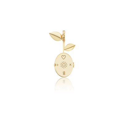 Harwell Godfrey 18k Gold Seed Pendant Locket with Diamond