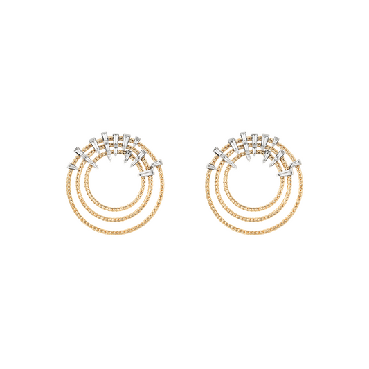 Nikos Koulis Together Earrings with Tapered Diamond