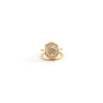 Sylva & Cie Heptagon Spiral Rough Cut Diamond Ring