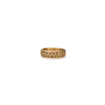 Caroline Ellen Double Row Pave Cognac Diamond Ring