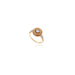 Fernando Jorge 'Surround' Orbit Ring set with Petrified Wood