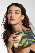 Silvia Furmanovich Marquetry Butterfly Clutch with London Topaz