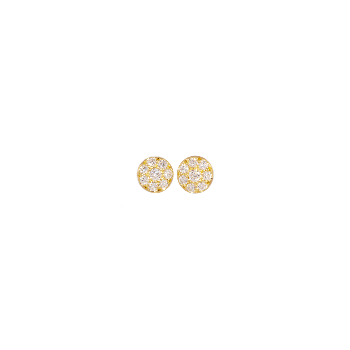 Caroline Ellen Pave Diamond Disk Stud Earrings