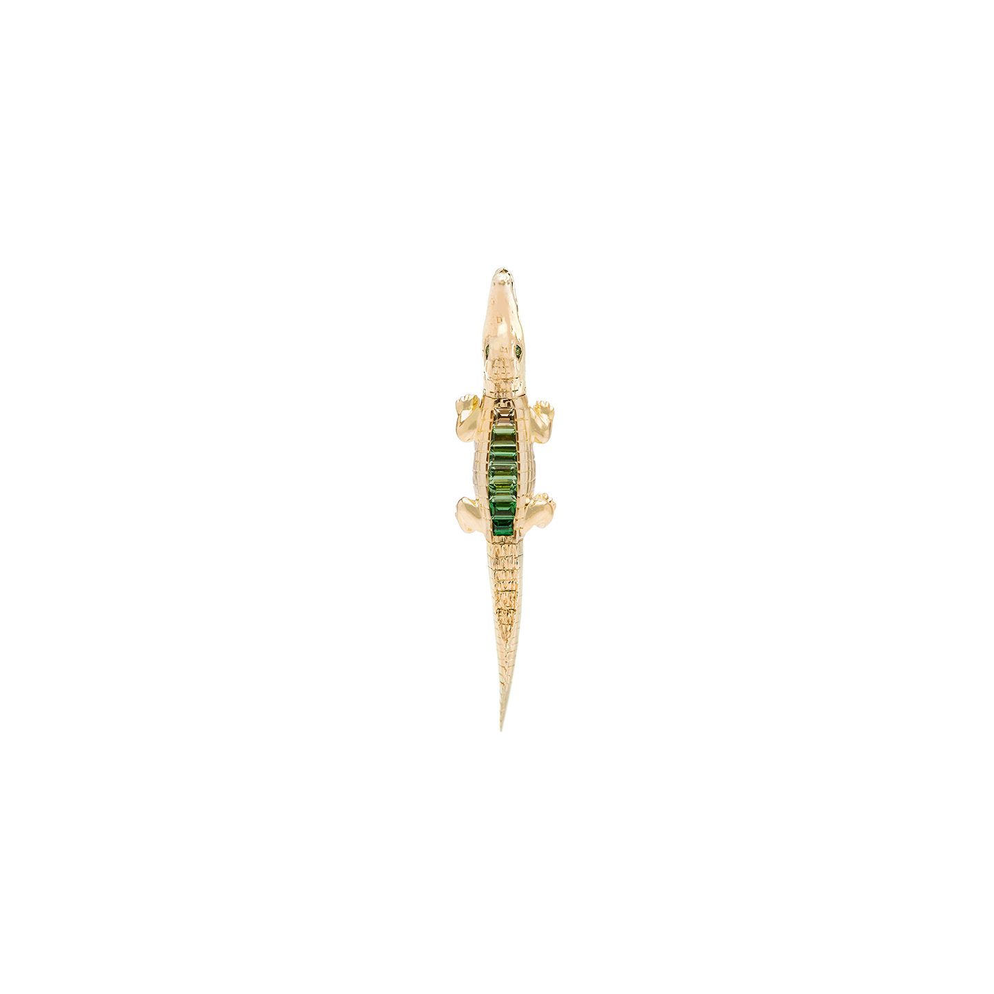 Bibi Van Der Velden Alligator Tsavorite Bite Earring-Single