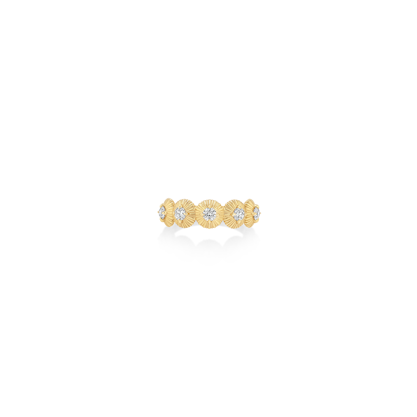 Lizzie Mandler Fluted Five Stone Diamond Ring