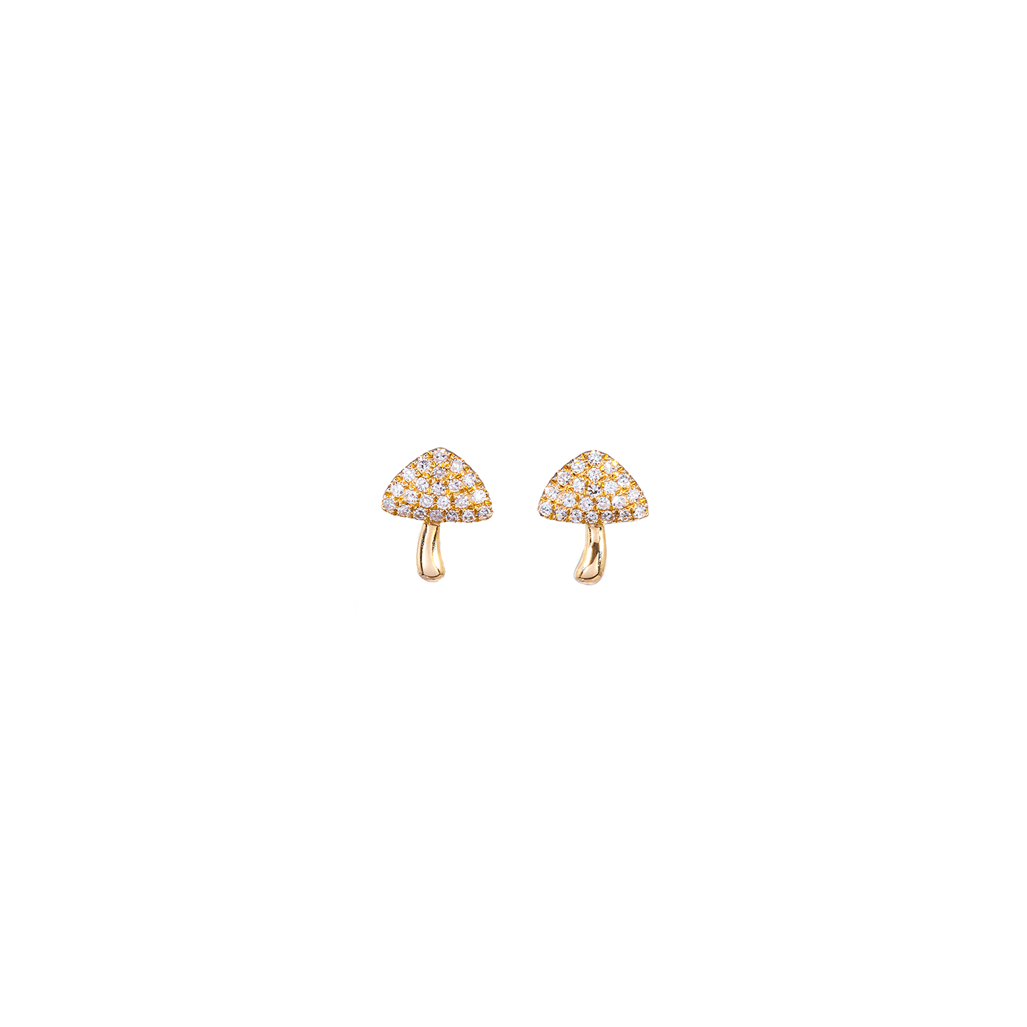Kai Linz Diamond Mushroom Stud Earrings