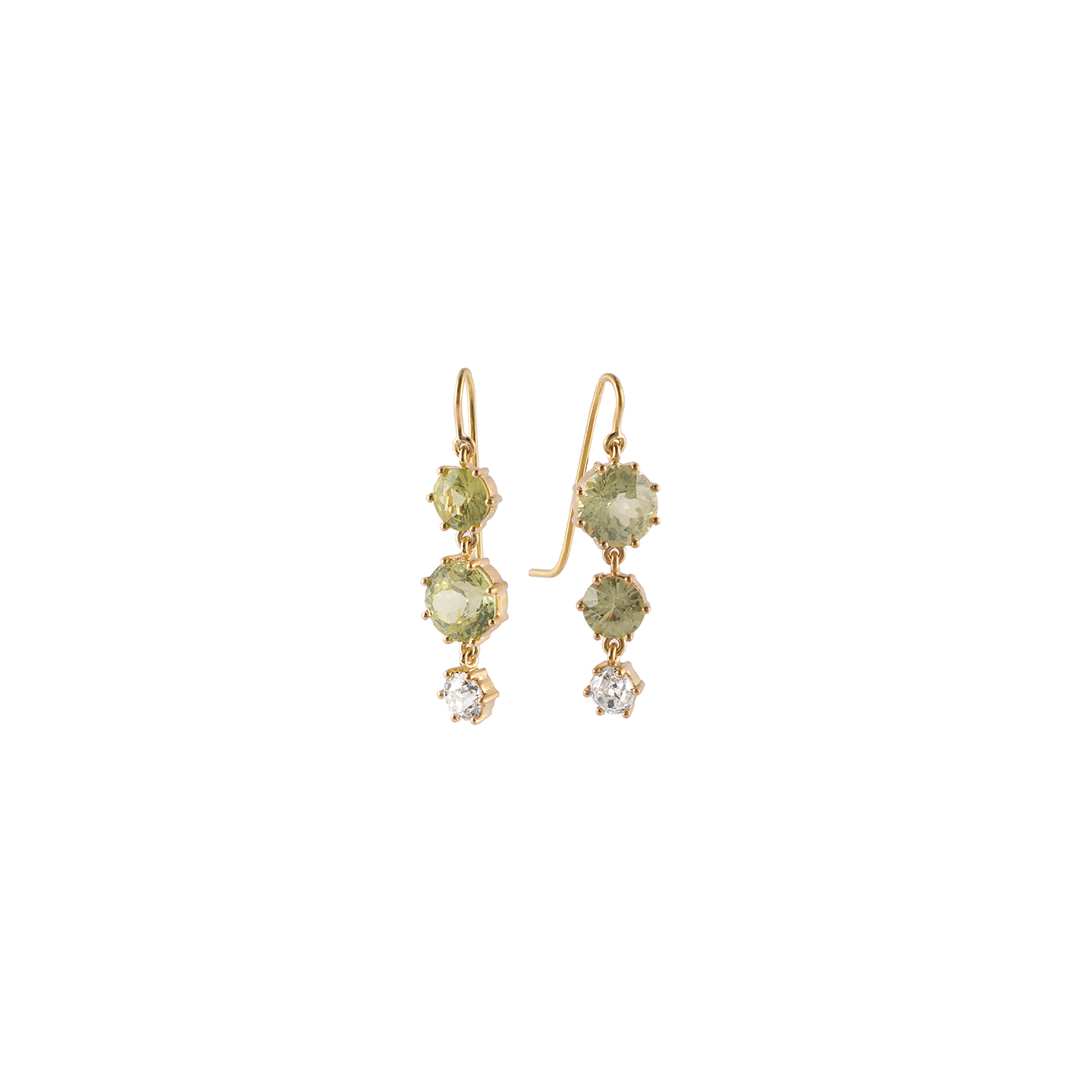 Sylva & Cie Chrysoberyl Drop Earrings