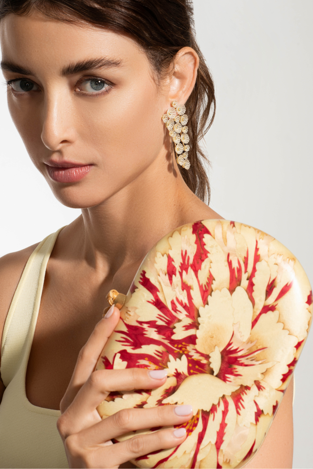 Silvia Furmanovich Marquetry Petal Print Clutch