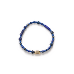 Luis Morais 'Fuck' Bolt Bead on Lapis and Vinyl Beaded Bracelet