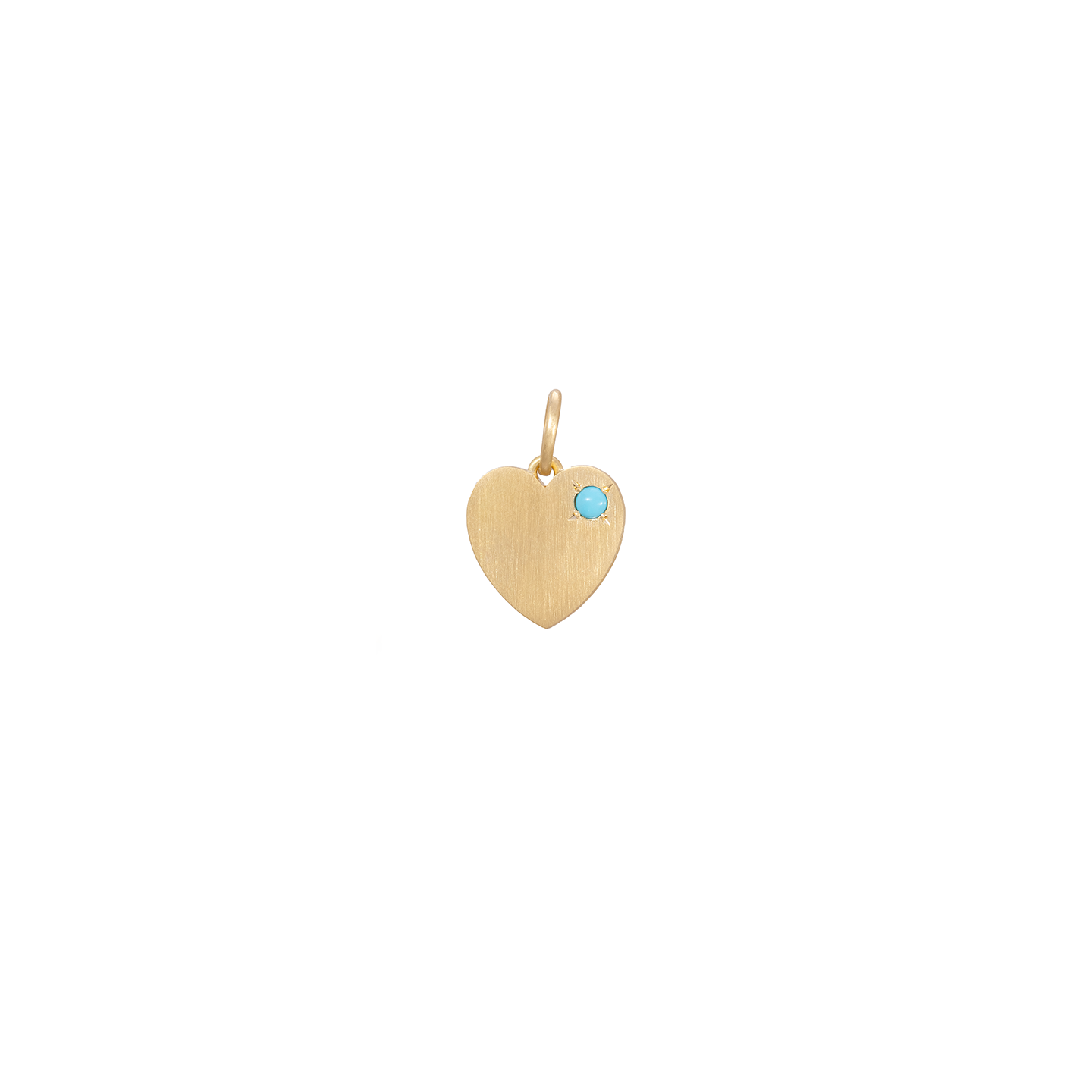 Irene Neuwirth Gold Love 15mm Heart Pendant with Turquoise