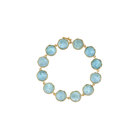 Irene Neuwirth 'Medium' Classic Link Aquamarine Bracelet