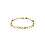 Lizzie Mandler Figaro Chain Bracelet with Diamonds