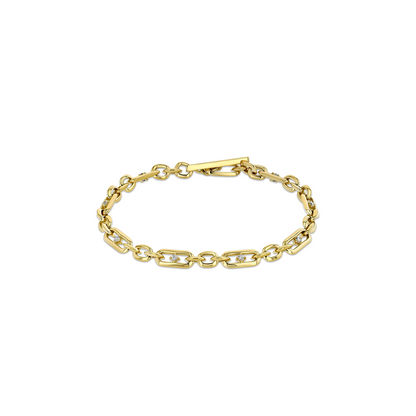 Lizzie Mandler Figaro Chain Bracelet with Diamonds