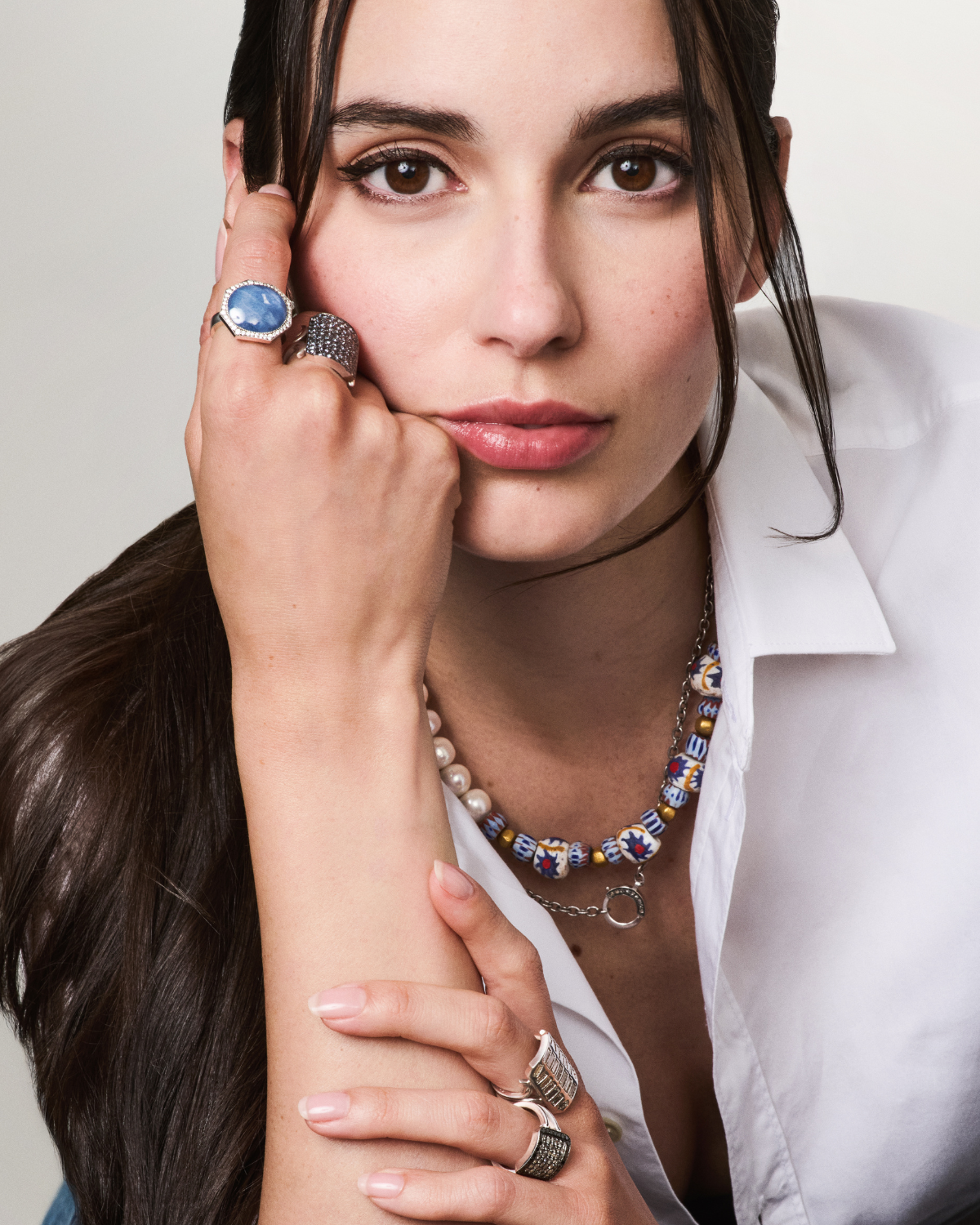 Sylva & Cie Small Square Ten Table Ring