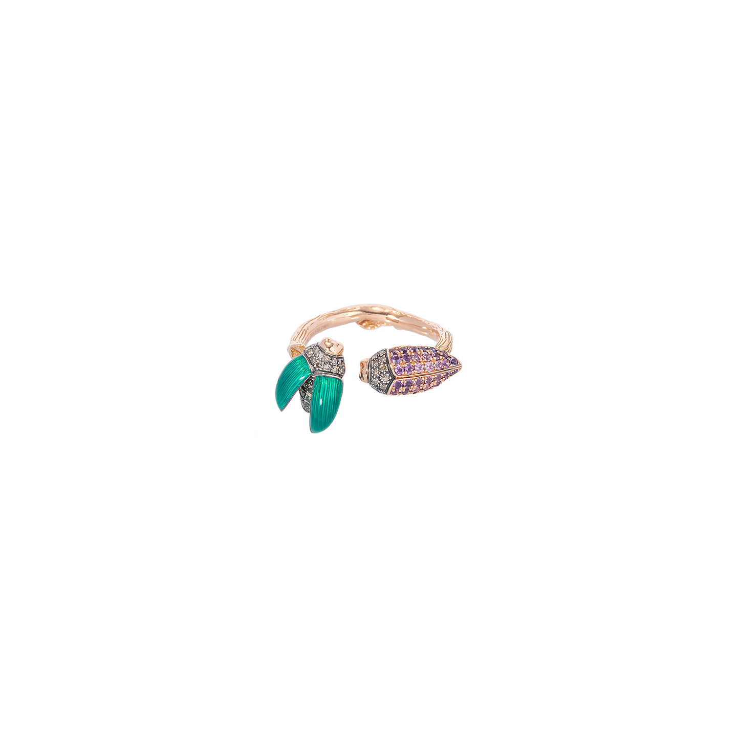 Bibi Van Der Velden Scarab Pink Sapphire Floaty Ring
