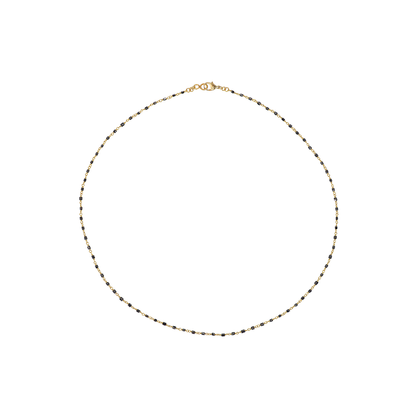 Caroline Ellen Black Diamond Bead Wrap Necklace