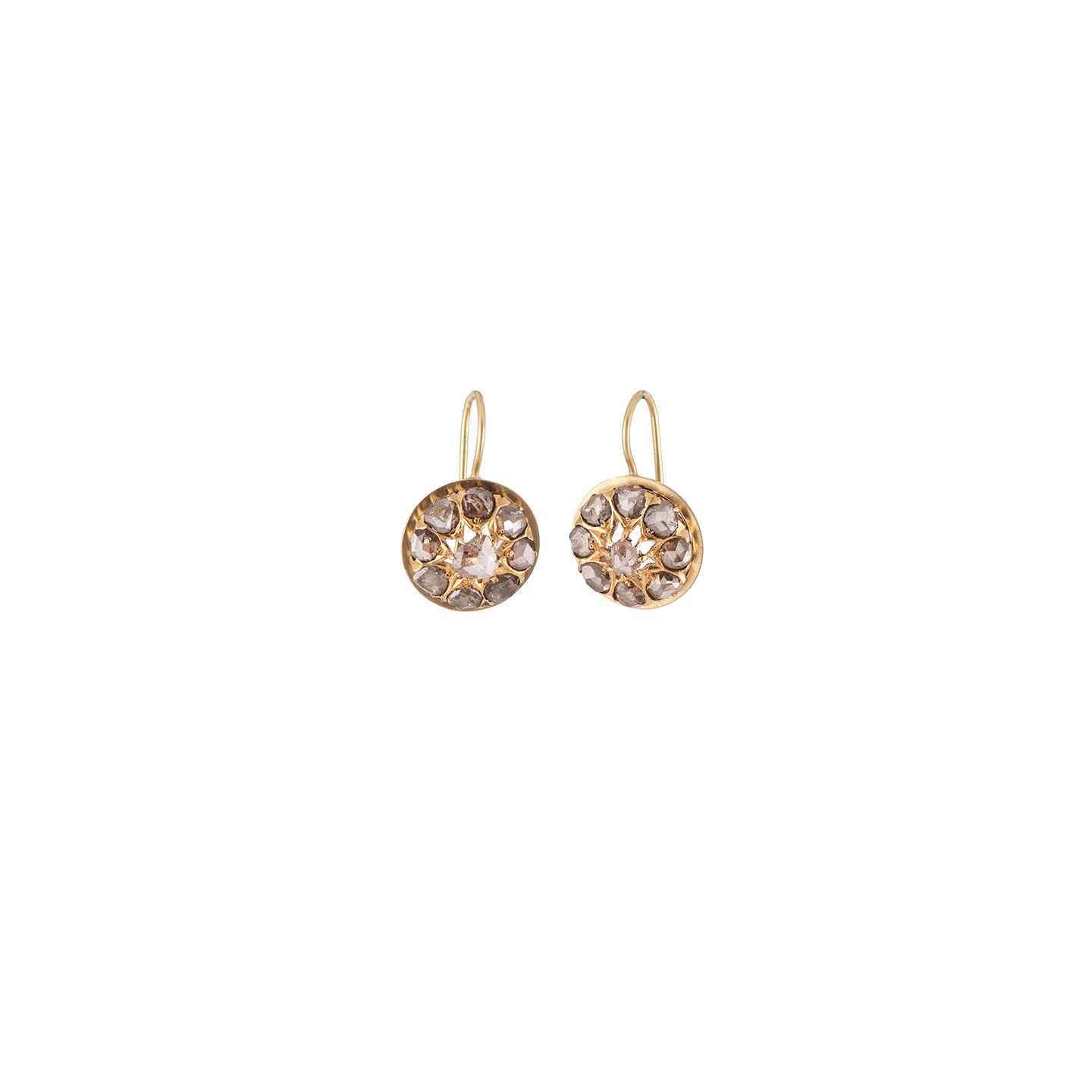 Sylva & Cie Rose Cut Diamond Earrings