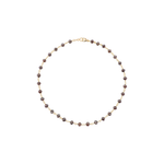 Caroline Ellen Chocolate Diamond Rondelle Bead Wrap Necklace