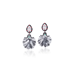 Silvia Furmanovich Mirrored Petal Earrings with Emerald and Rock Crystal