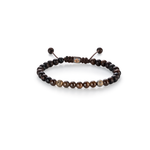 Shamballa Jewels 6mm Non-Braided Ebony Bracelet with Brown Sapphire and Black Diamond Pave