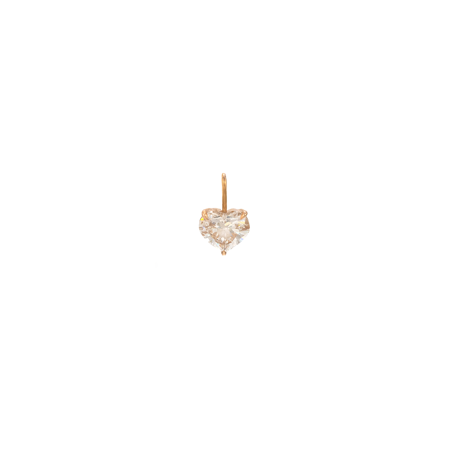Eva Fehren Mini Geo Diamond Heart Charm