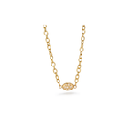 Caroline Ellen Chain Necklace with Cognac Diamond Nugget Centerpiece