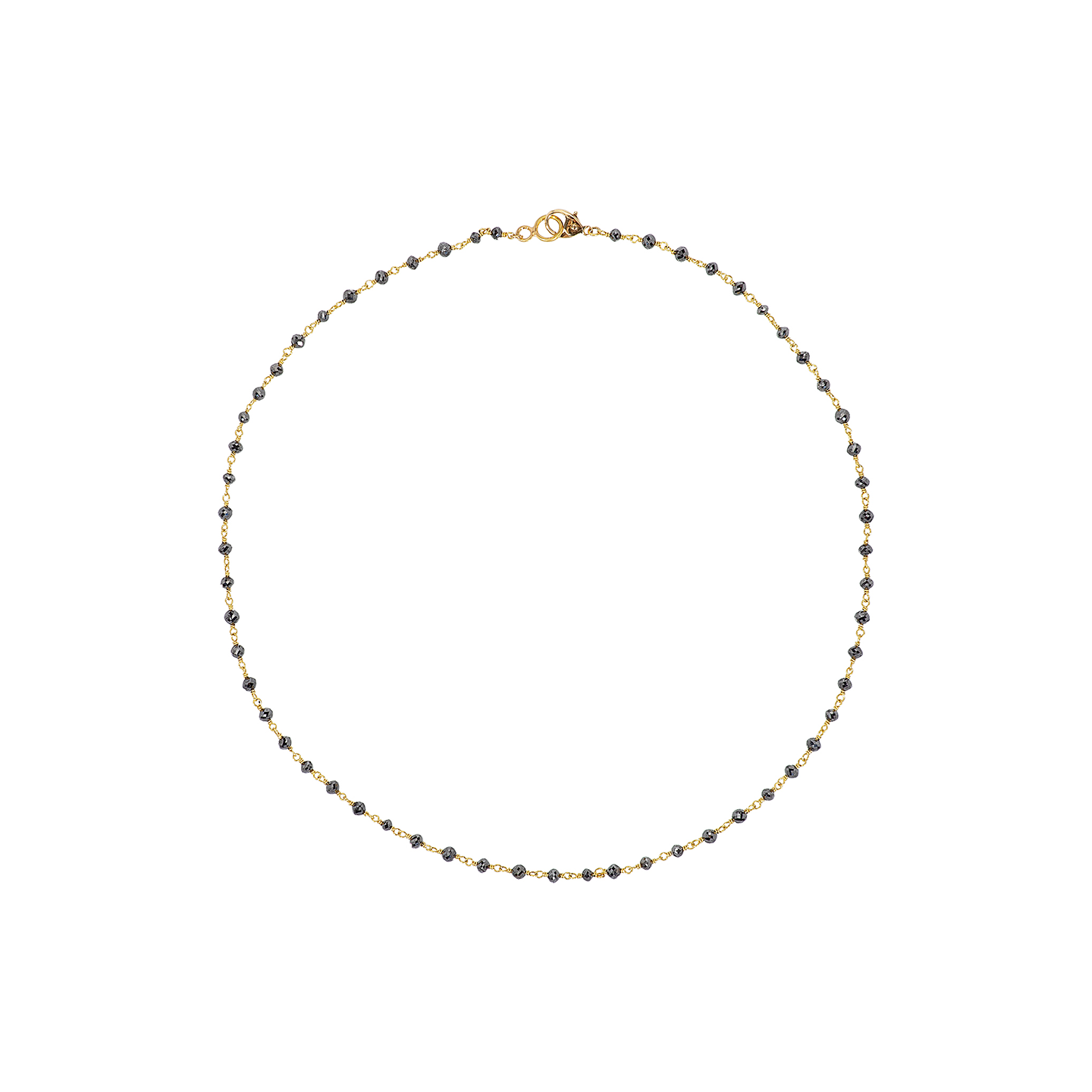 Caroline Ellen Black Diamond Bead Wrap Necklace