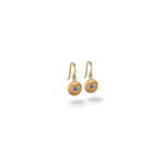 Caroline Ellen Mini Lentil Sapphire Dangle Earrings
