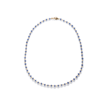 Caroline Ellen Faceted Blue Sapphire Bead Wrap Necklace