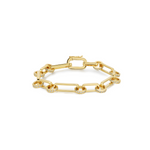 Nancy Newberg Mixed Link Bracelet with Diamond Rondelles