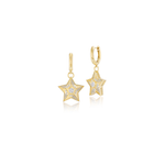 Harwell Godfrey Supernova Star Drop Huggie Earrings