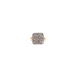 Sylva & Cie Small Ten Table Grey Diamond Ring