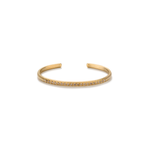 Caroline Ellen Narrow Rounded Cuff Bracelet with Cognac Diamonds